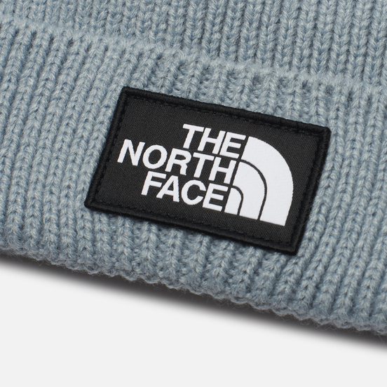 Шапка The North Face Logo Box Cuffed Tradewinds Grey