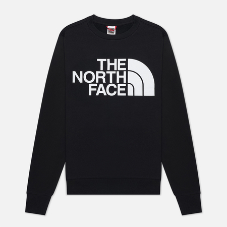 фото Женская толстовка the north face standard crew, цвет чёрный, размер xs