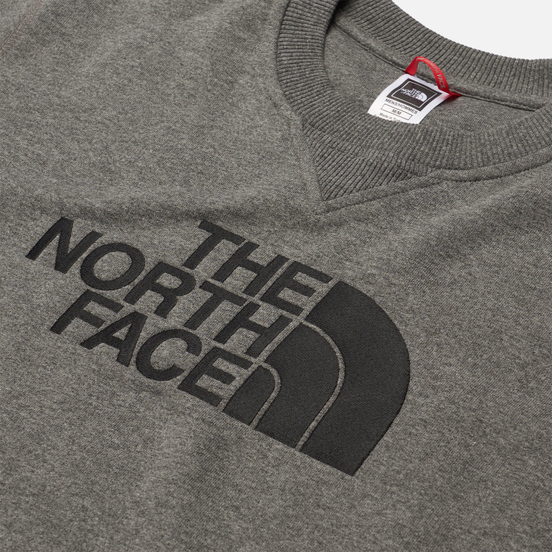 Мужская толстовка The North Face Drew Peak Crew TNF Medium Grey Heather/TNF Black