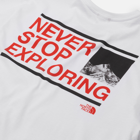 Мужская футболка The North Face Explore TNF White/TNF Black/Fiery Red