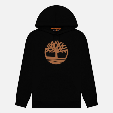 Мужская толстовка Timberland Kennebec River Tree Logo Hoodie, цвет чёрный, размер M