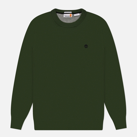 Мужской свитер Timberland Williams River Cotton YD Crew, цвет зелёный, размер XL