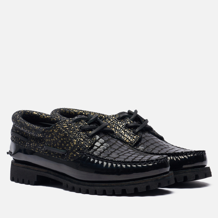 фото Женские ботинки timberland noreen 3-eye lug handsewn boat, цвет чёрный, размер 37 eu