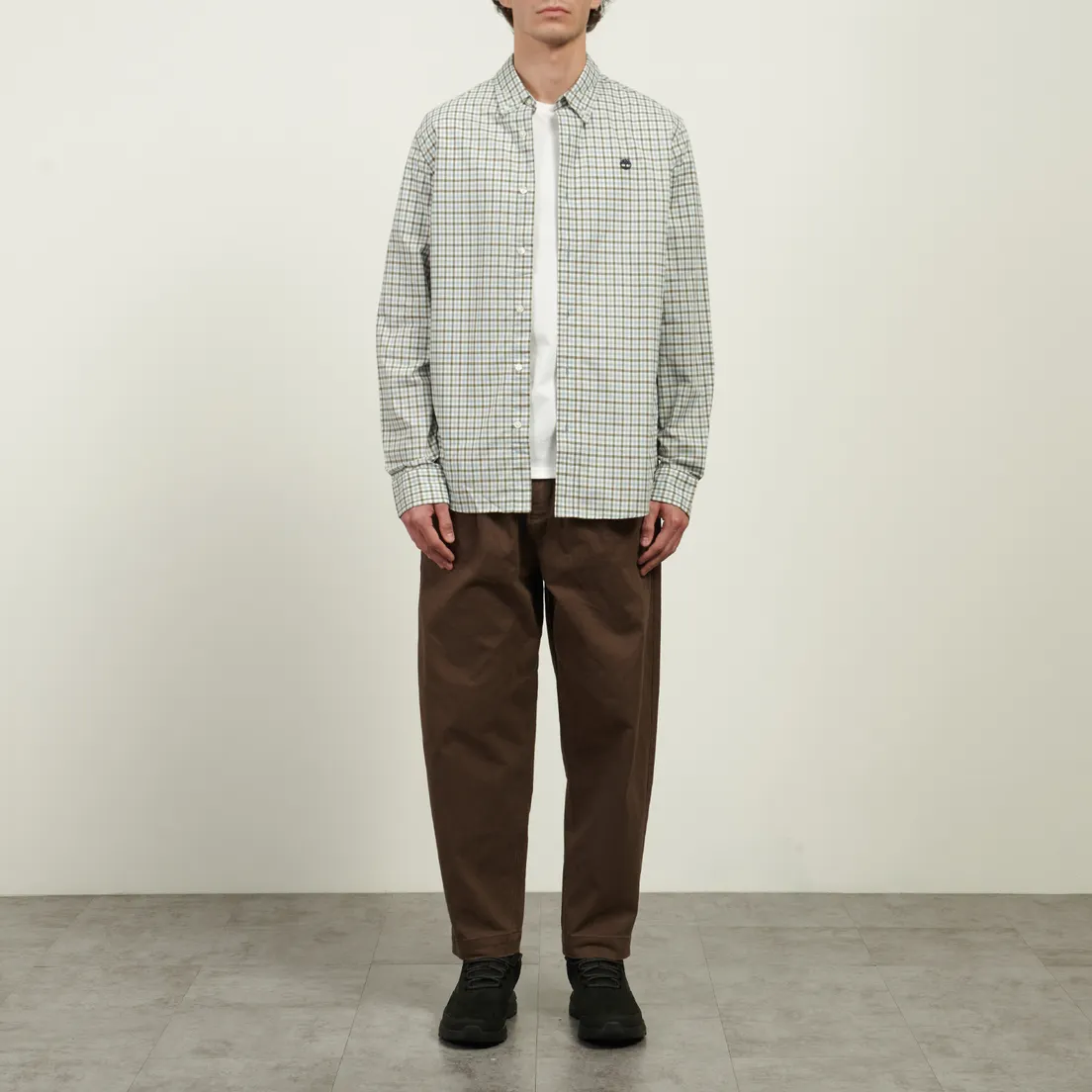 Timberland Мужская рубашка Stretch Poplin Gingham Regular