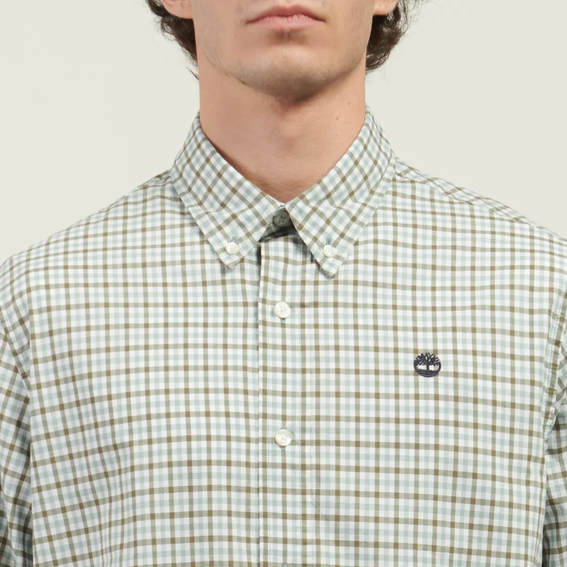Timberland Мужская рубашка Stretch Poplin Gingham Regular