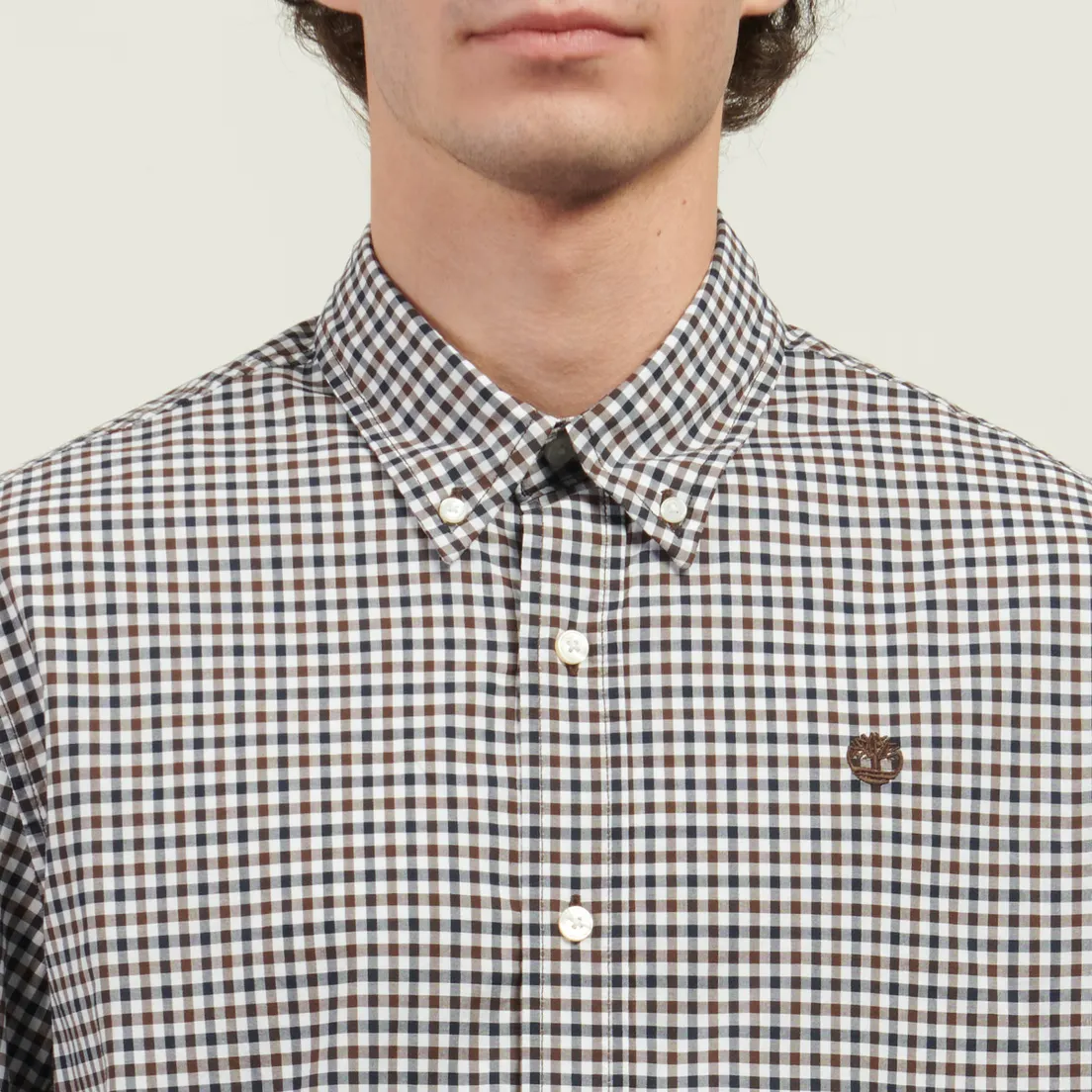 Timberland Мужская рубашка Stretch Poplin Gingham Regular