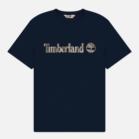 Мужская футболка Timberland Kennebec River Camo Linear Logo, цвет синий, размер XL