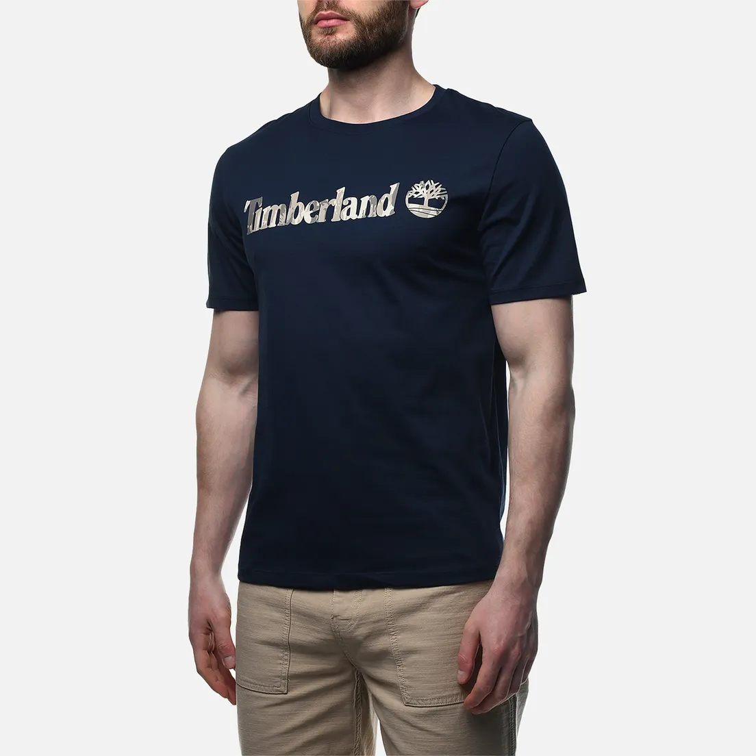 Timberland Мужская футболка Kennebec River Camo Linear Logo