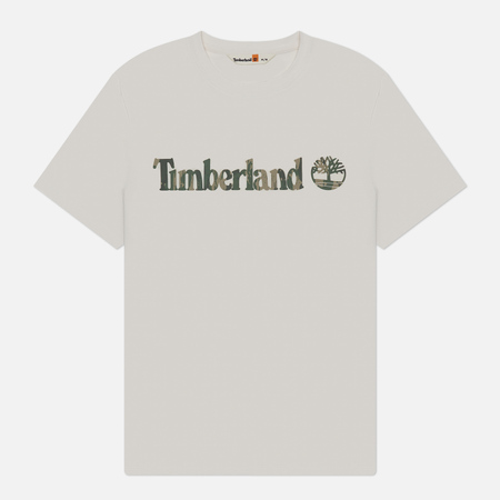 Мужская футболка Timberland Kennebec River Camo Linear Logo, цвет белый, размер L