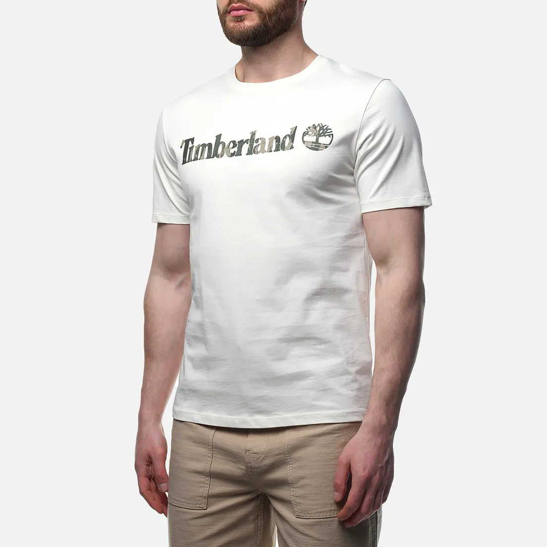 Timberland Мужская футболка Kennebec River Camo Linear Logo