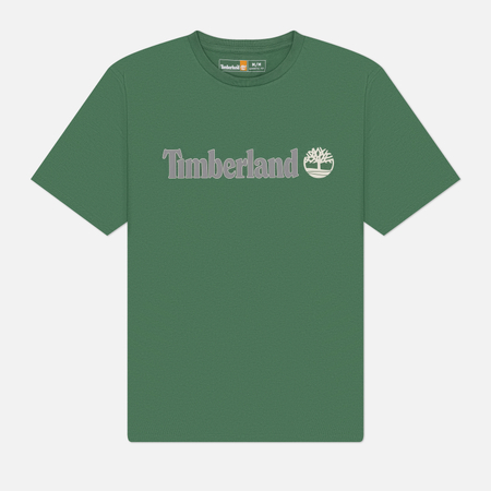 Мужская футболка Timberland Kennebec River Linear Logo, цвет зелёный, размер M