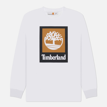 Мужской лонгслив Timberland Stack Logo Colored, цвет белый, размер S