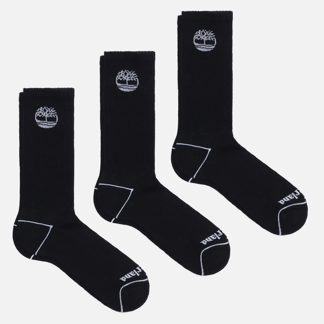 Timberland Комплект носков 3-Pack Bowden Full Cushion Crew Tree Logo