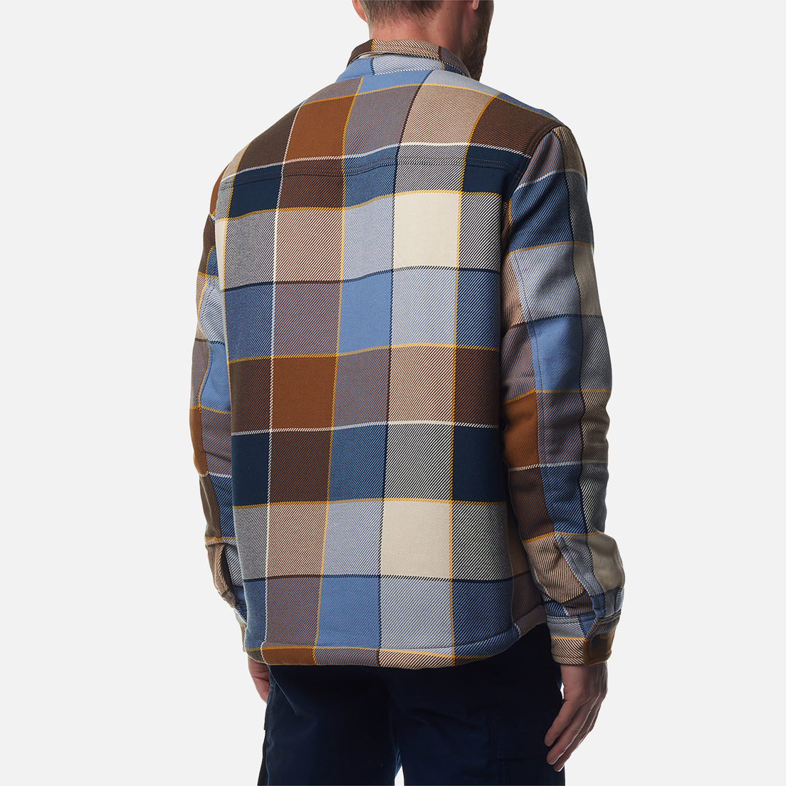 Timberland Мужская демисезонная куртка Sherpa Lined Plaid Overshirt