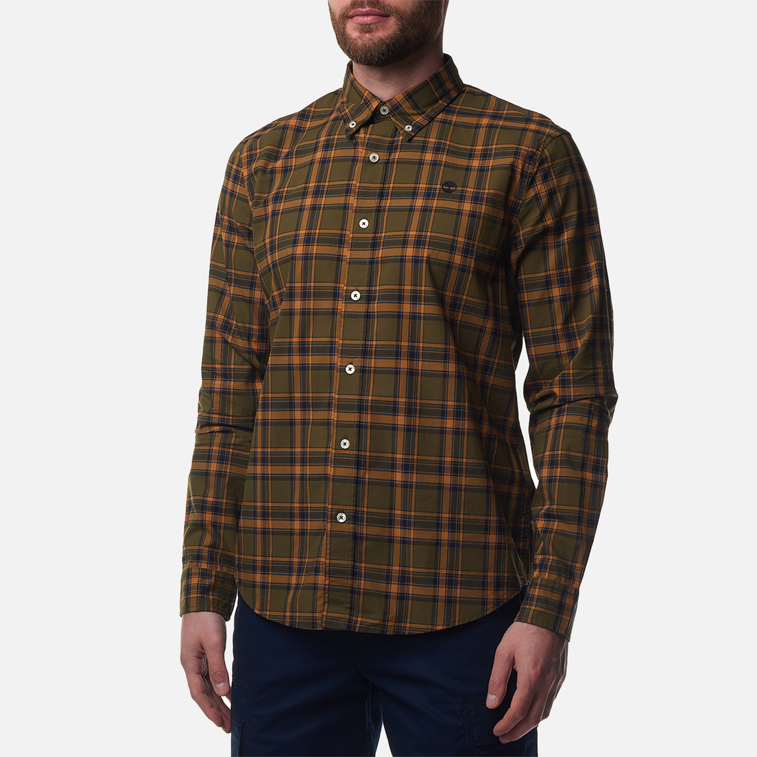 Timberland Мужская рубашка Stretch Poplin Check