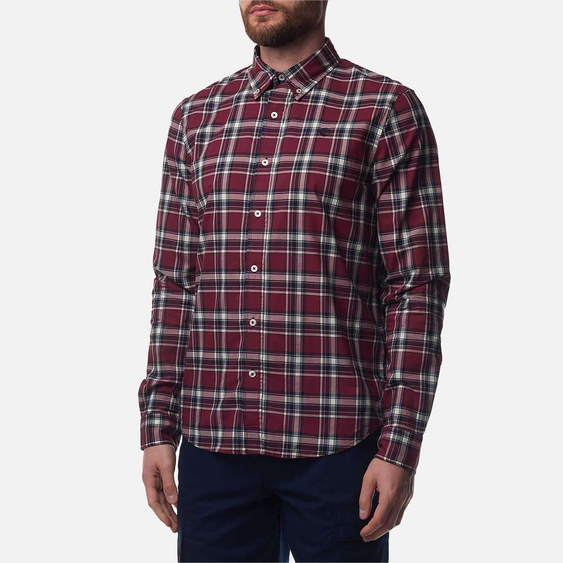 Timberland Мужская рубашка Stretch Poplin Check