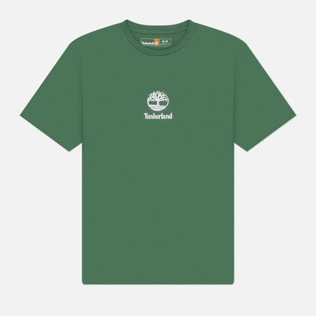 Мужская футболка Timberland Stack Logo, цвет зелёный, размер M