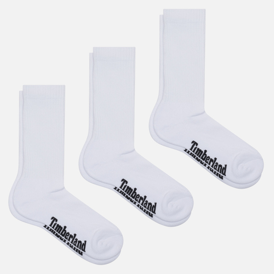Комплект носков Timberland 3-Pack Stratham Core Sport Crew White