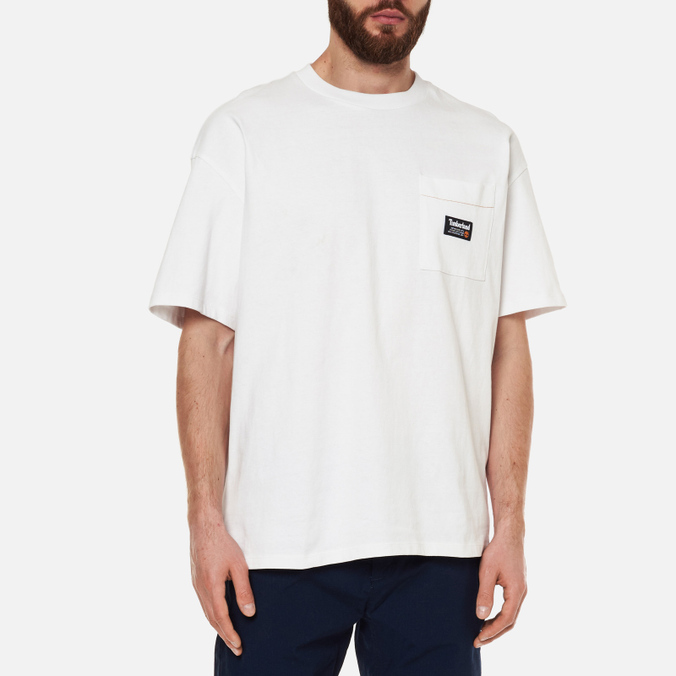 Мужская футболка Timberland, цвет белый, размер S TBLA22CV-100 YC Graphic Relaxed - фото 4