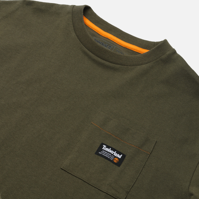 Мужская футболка Timberland, цвет оливковый, размер S TBLA22CV-A58 YC Graphic Relaxed - фото 2