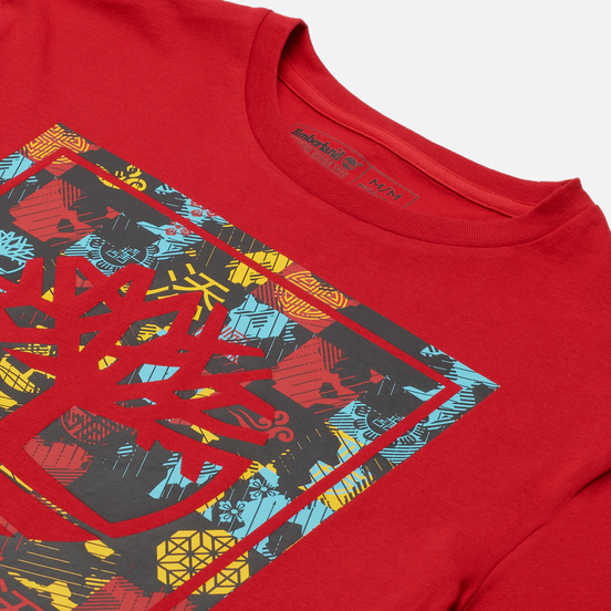 Мужская футболка Timberland Chinese New Year Stack Logo Barbados Cherry