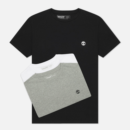 Комплект мужских футболок Timberland 3-Pack Basic Jersey Crew Black/Grey/White