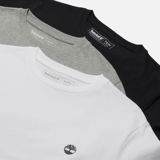 Комплект мужских футболок Timberland 3-Pack Basic Jersey Crew Black/Grey/White