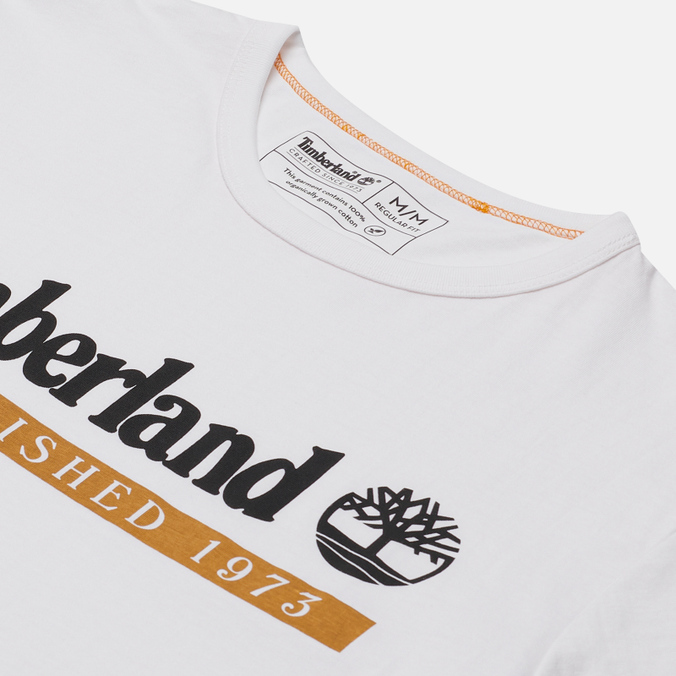 Мужская футболка Timberland, цвет белый, размер XXL TBLA2BV6-Z48 Established 1973 - фото 2