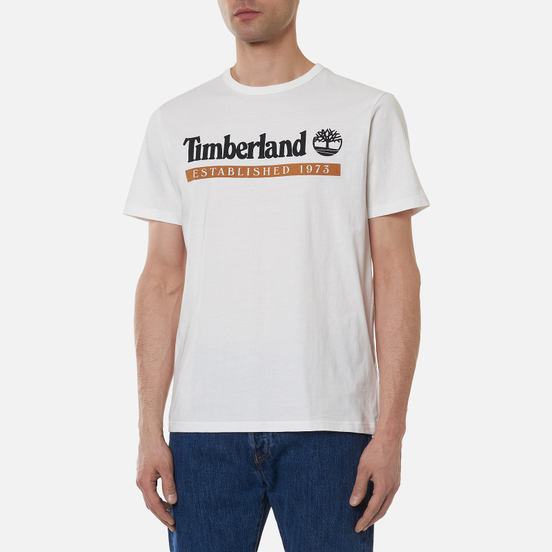 Мужская футболка Timberland Established 1973 White/Wheat Boot