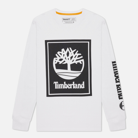 Мужской лонгслив Timberland Stack Logo, цвет белый, размер XL