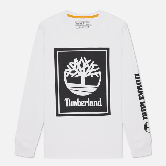 Мужской лонгслив Timberland Stack Logo White/Black