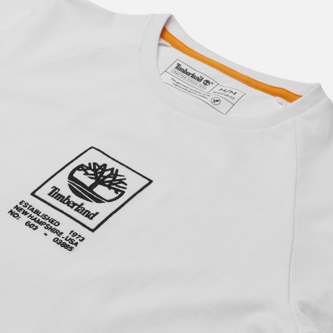 Мужская футболка Timberland, цвет белый, размер S TBLA2DVY-100 SS Heavyweight Stack Logo - фото 2