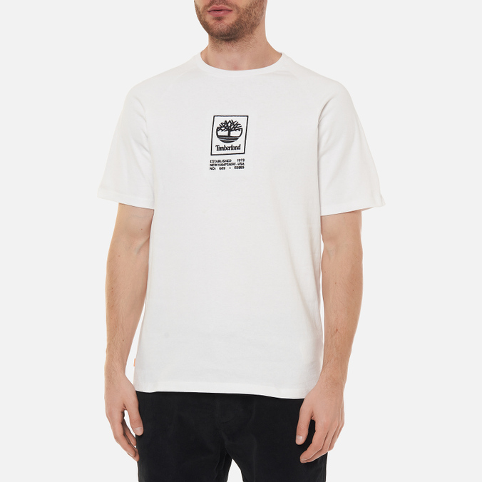Мужская футболка Timberland, цвет белый, размер S TBLA2DVY-100 SS Heavyweight Stack Logo - фото 3