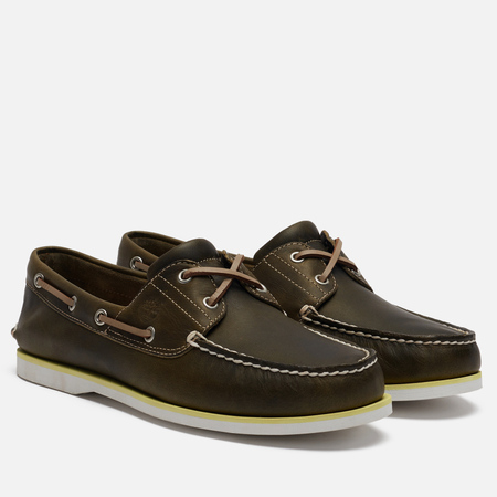 Мужские ботинки Timberland 2-Eye Classic Leather, цвет оливковый, размер 45.5 EU