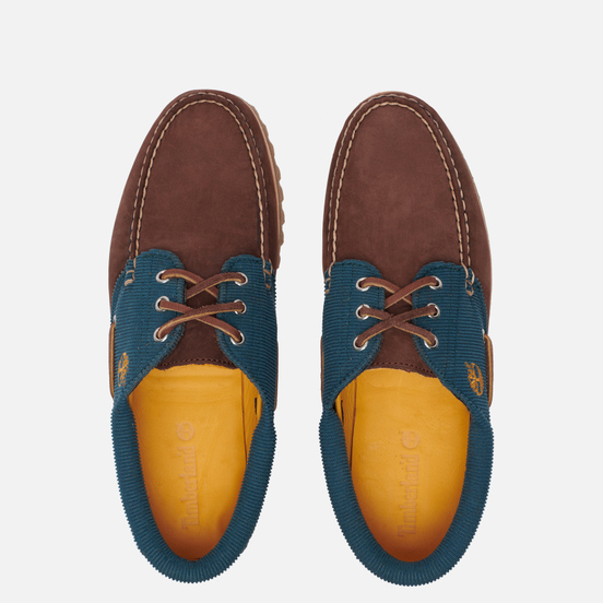 Мужские ботинки Timberland Authentics 3-Eye Fabric Leather Dark Brown Nubuck