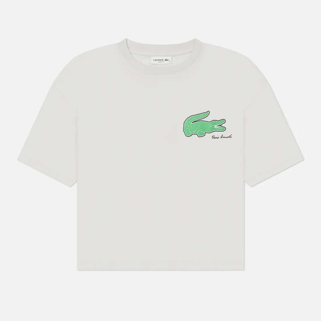 Lacoste Женская футболка Loose Fit Print Crocodile
