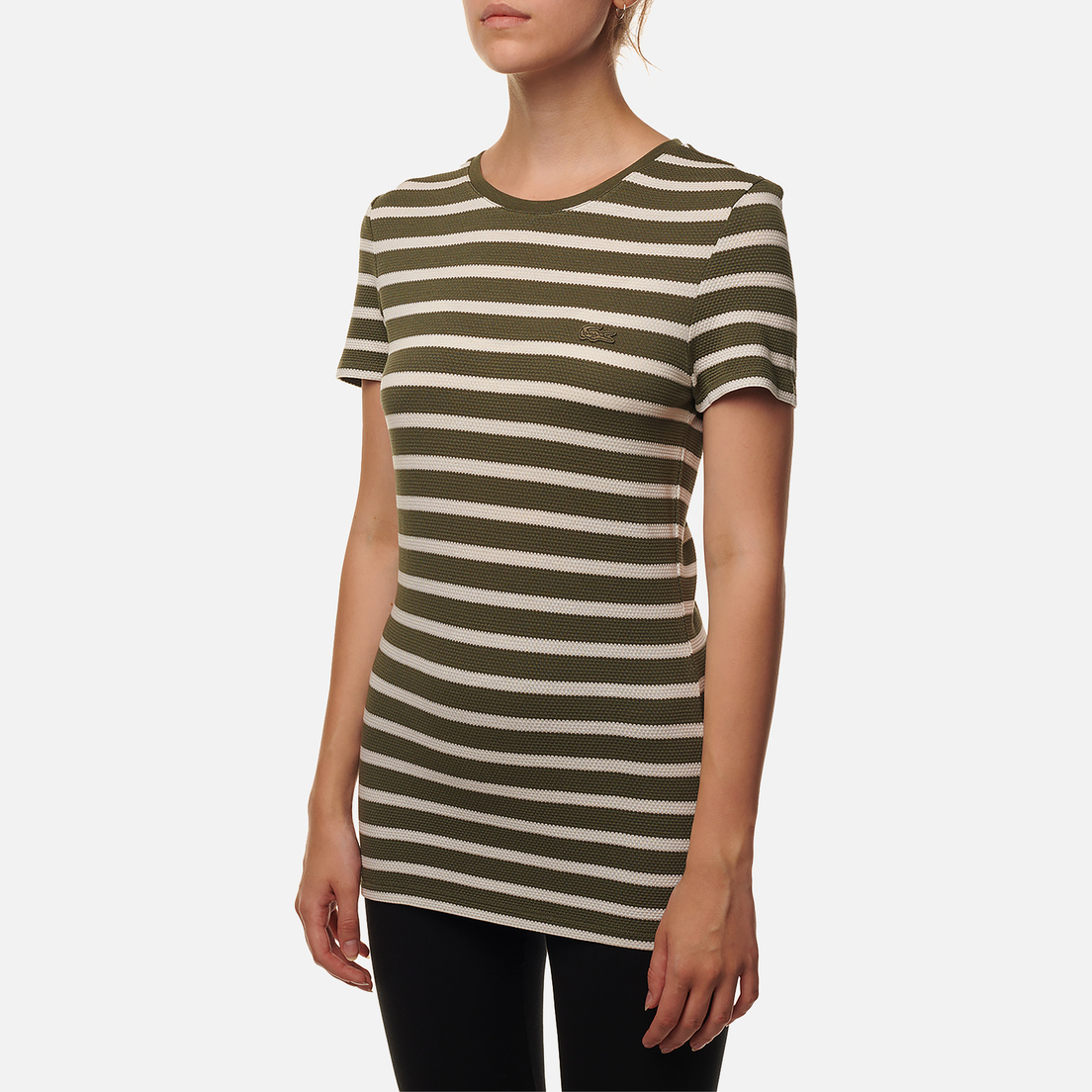 Lacoste Женская футболка Round Neck Striped