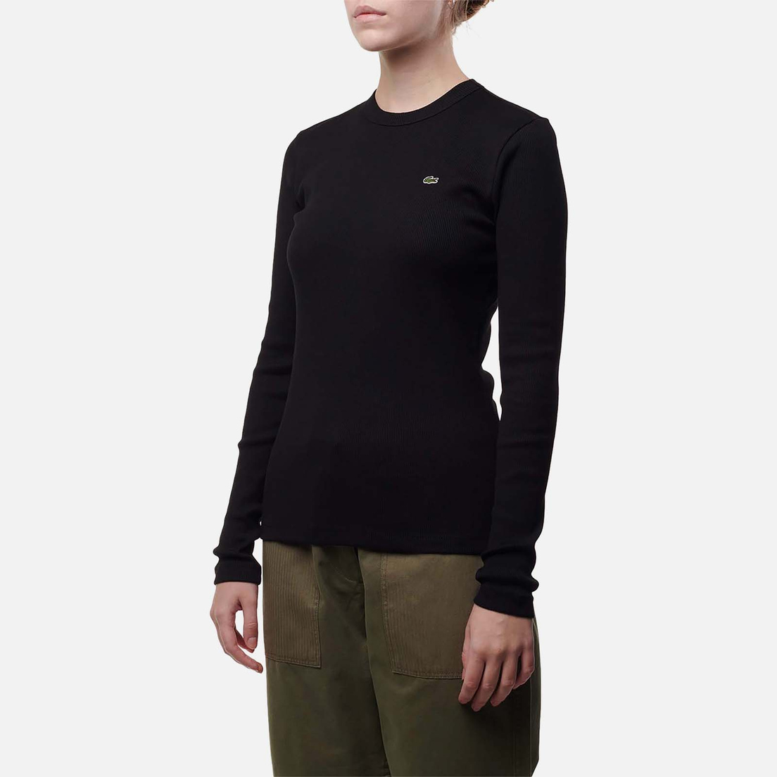 Lacoste Женский лонгслив Ribbed Cotton