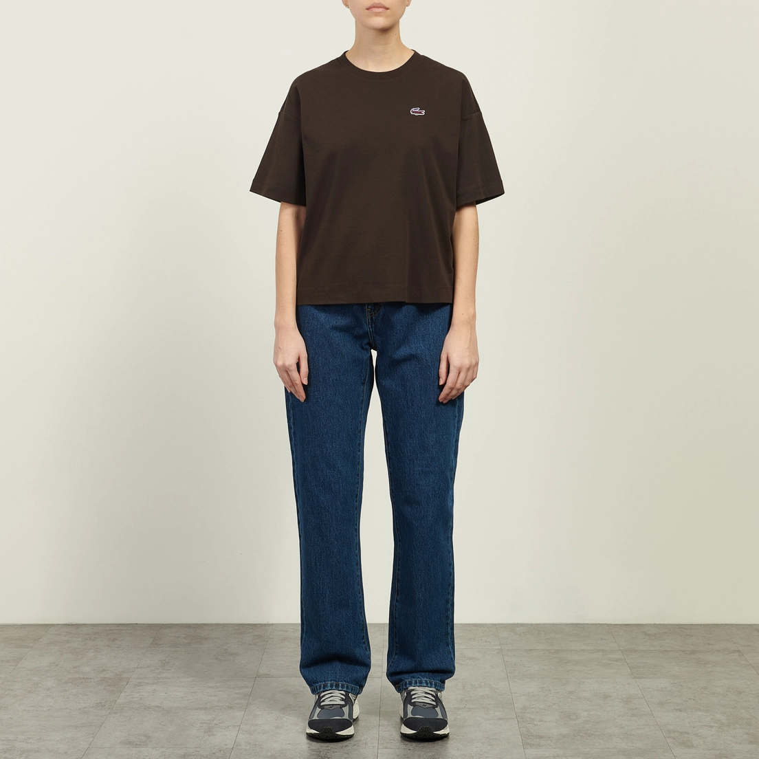 Lacoste Женская футболка Relaxed Fit Landscape Crocodile