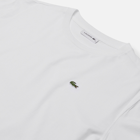 Женская футболка Lacoste Crew Neck Premium Cotton White