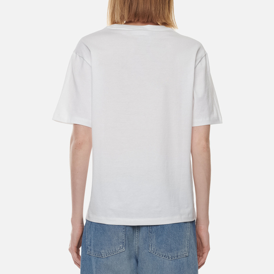 Женская футболка Lacoste Crew Neck Premium Cotton White
