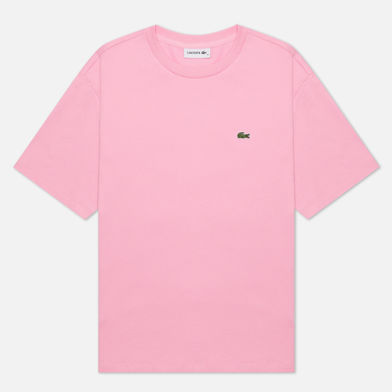 Женская футболка Lacoste Crew Neck Premium Cotton Pink