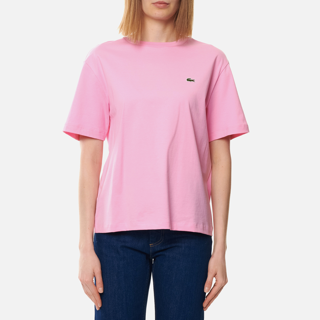 Lacoste Женская футболка Crew Neck Premium Cotton