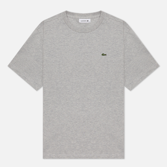 Женская футболка Lacoste Crew Neck Premium Cotton Grey Chine
