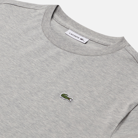 Женская футболка Lacoste Crew Neck Premium Cotton Grey Chine