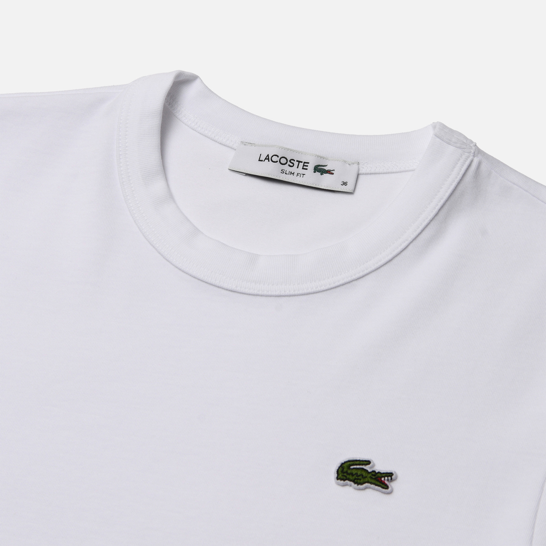 Lacoste Женская футболка Slim Fit Embroidered Crocodile