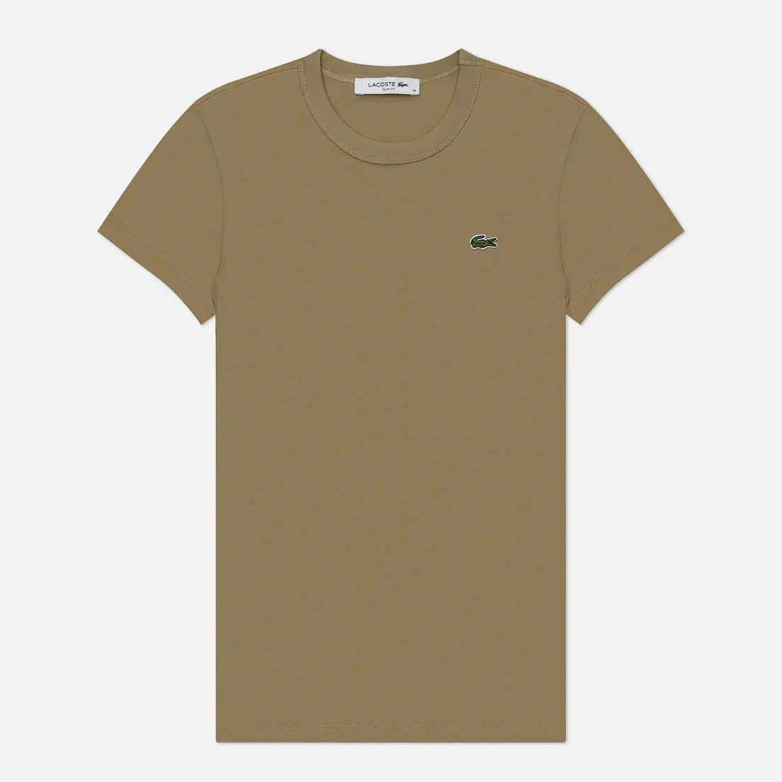 Lacoste Женская футболка Slim Fit Embroidered Crocodile