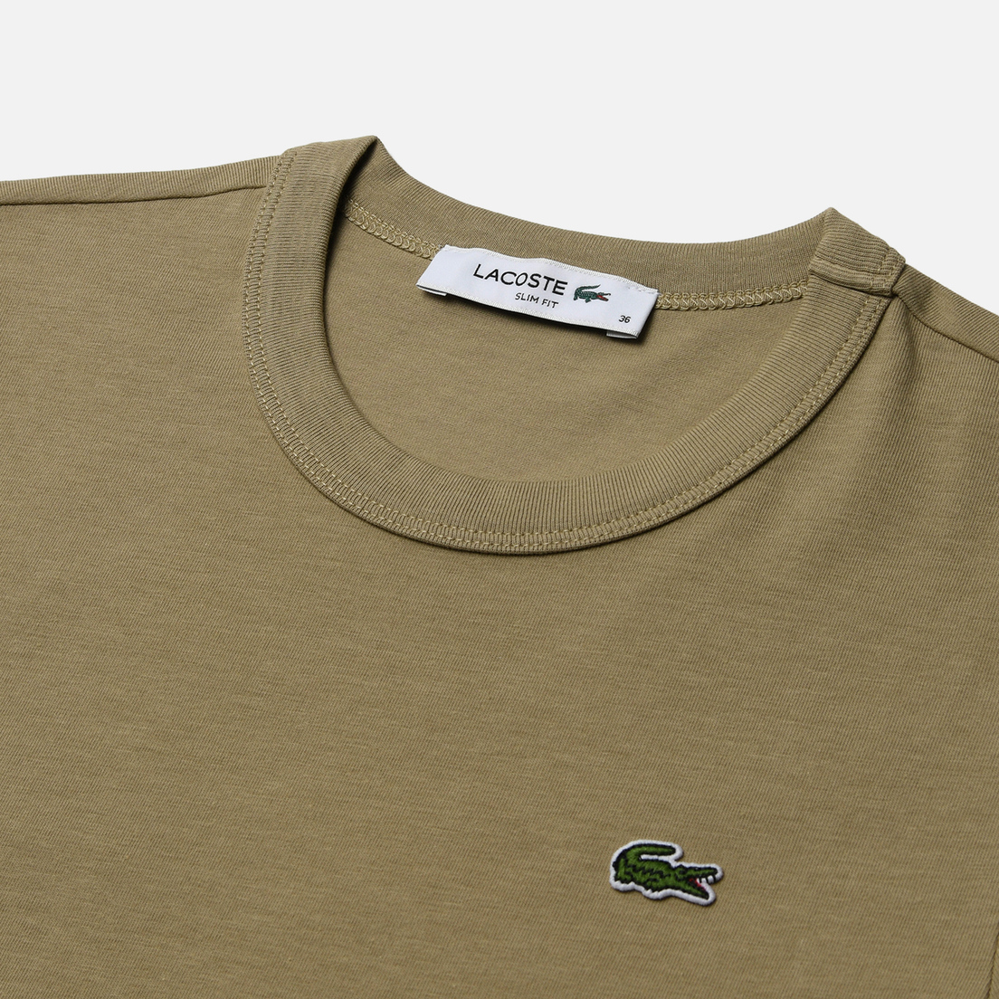 Lacoste Женская футболка Slim Fit Embroidered Crocodile