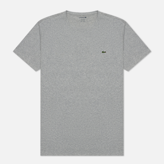 Мужская футболка Lacoste серого цвета