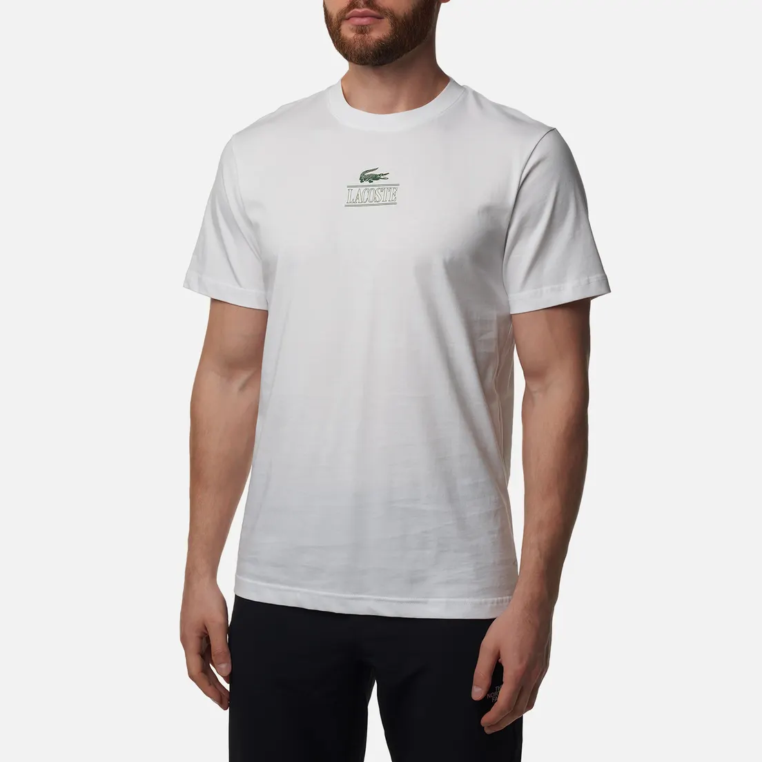 Lacoste Мужская футболка Regular Fit Cotton Jersey Branded